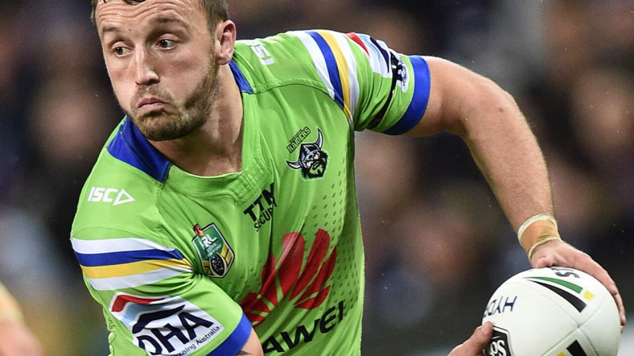 Josh Hodgson of the Raiders