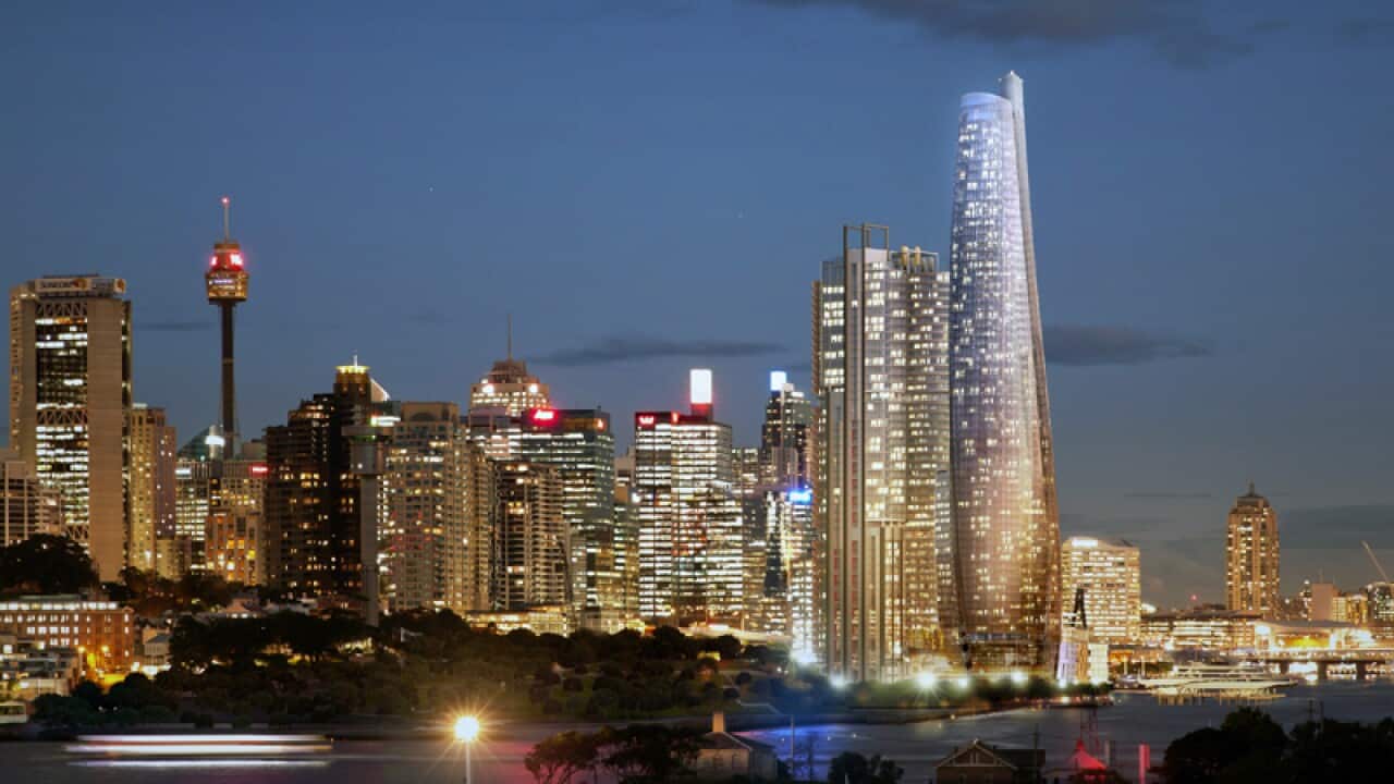 The Crown complex with the CBD skyline