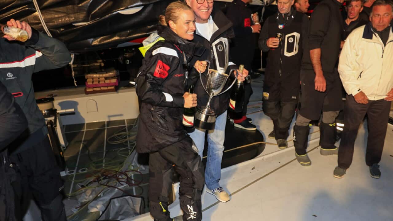 Kristy and Jim Clark, joint owners of the winner of Comanche