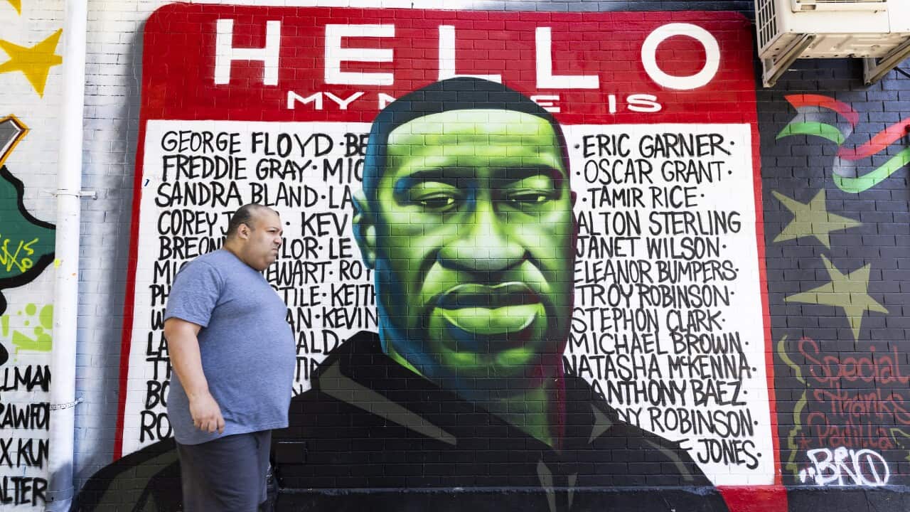USA NEW YORK GEORGE FLOYD MURAL