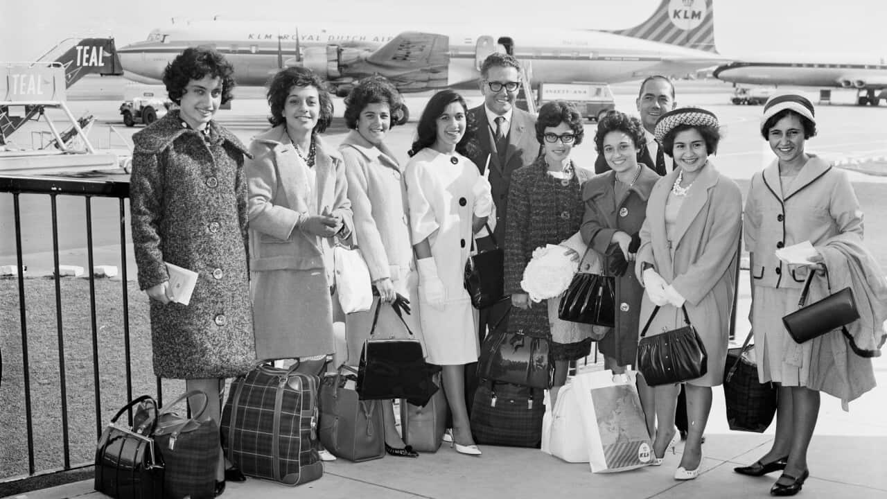 Group of young Aust women on their way to Australia 1960's Photo DOI Archives.jpg