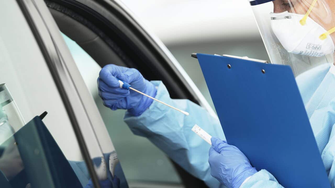 Drive Through Coronavirus Testing Clinic.