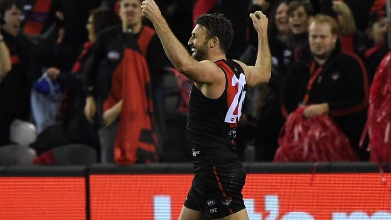 Cale Hooker of the Bombers.