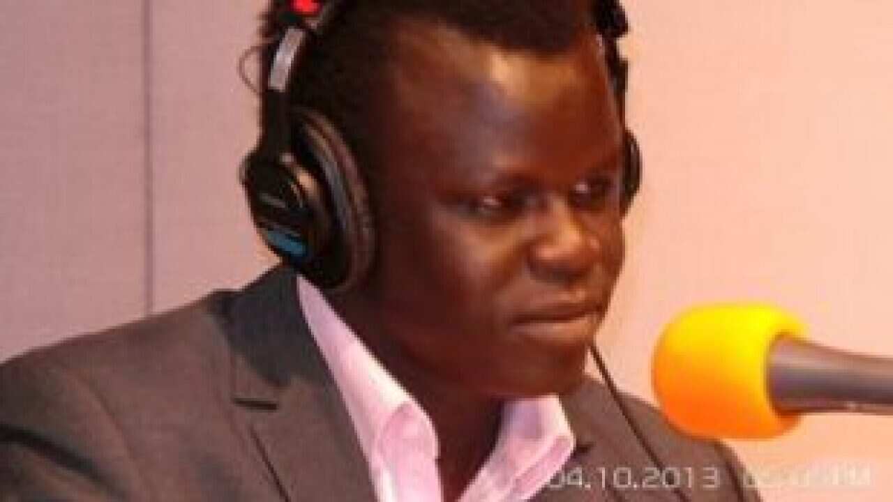 Dr Garang Majok in SBS studio