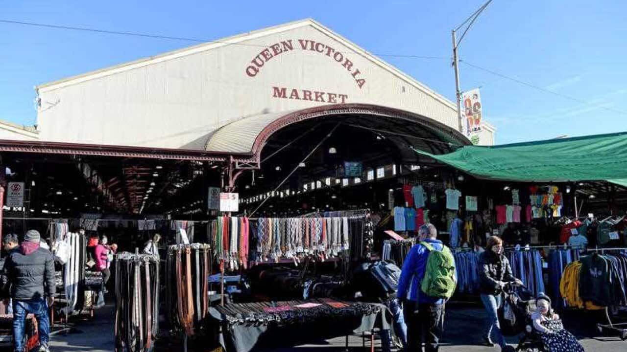 A file image of the Queen Victoria Market in Melbourne.