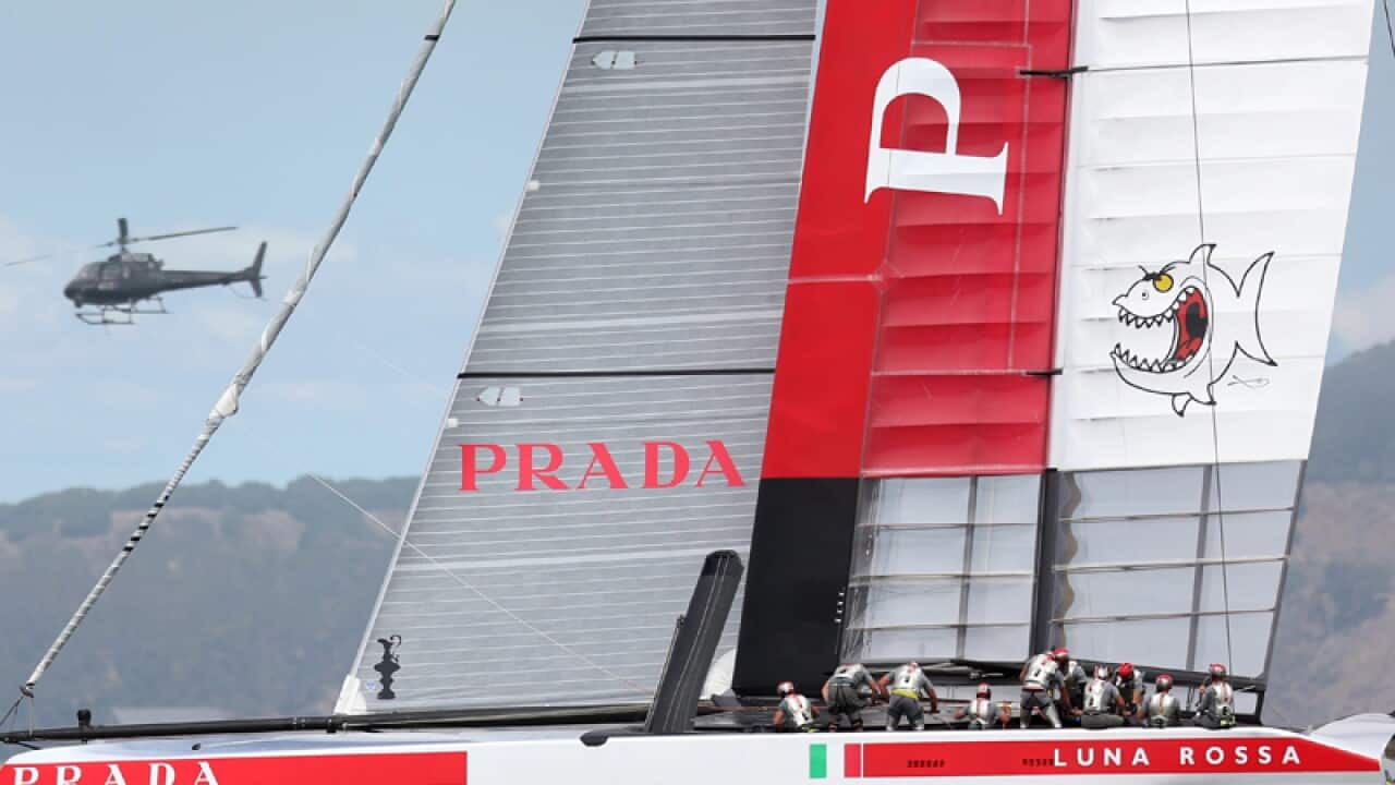 Luna Rossa Challenge Team Italy during the Louis Vuitton Cup Finals