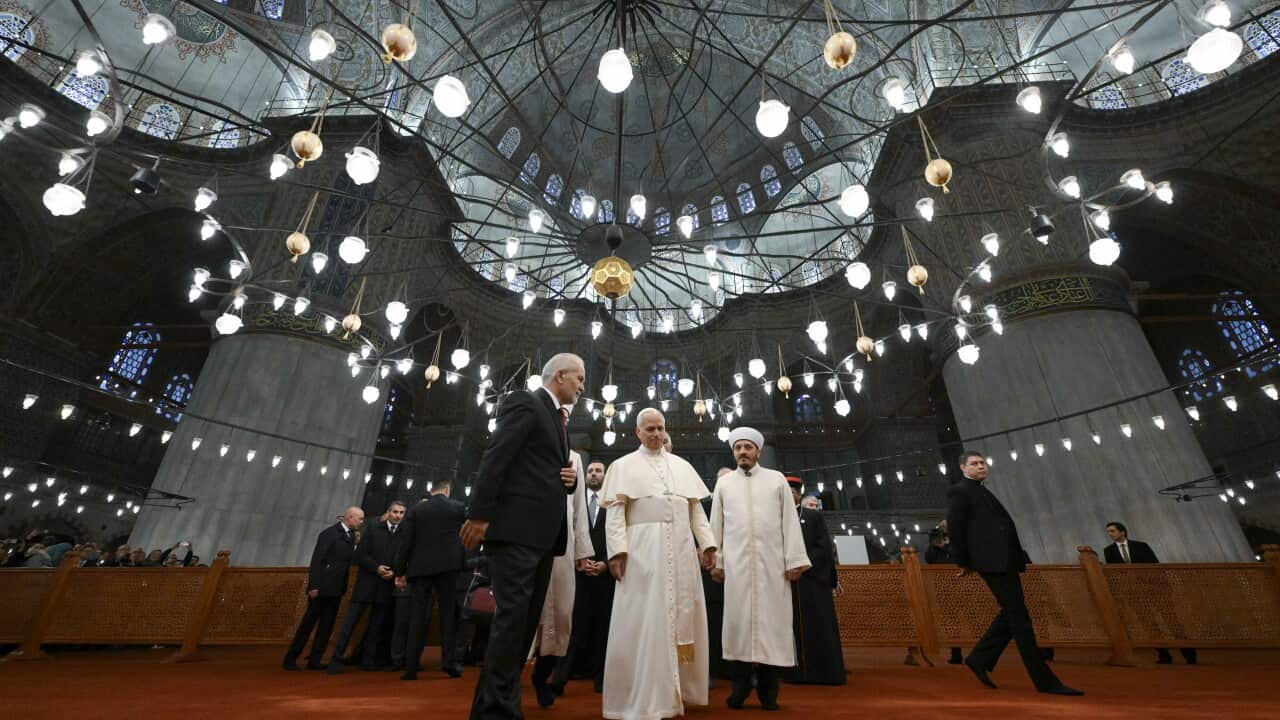 ITALY - POPE LEO XIV VISITS THE SULTAN AHMED MOSQUE ( BLUE MOSQUE ) IN INSTANBUL - 2025/11/29