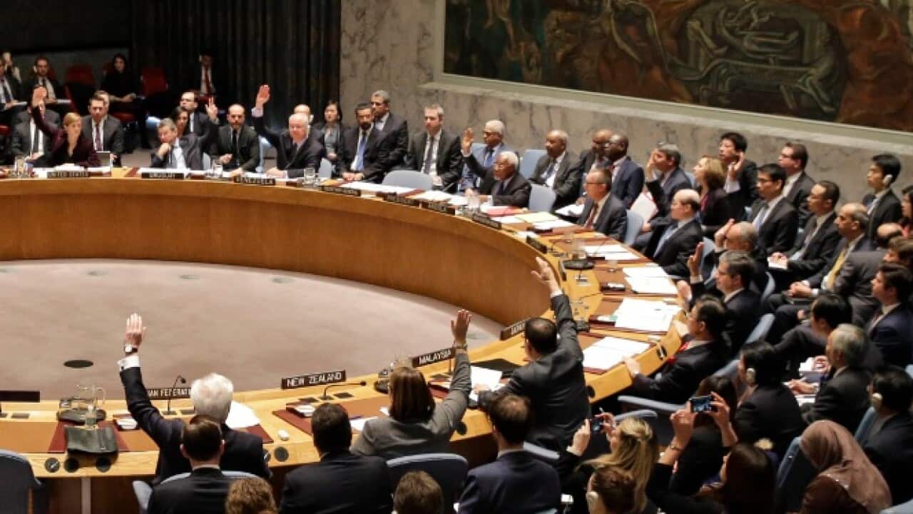 File image of a meeting at UN headquarters in New York 