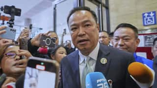 Thai Prime Minister Anutin Charnvirakul arrives at Parliament in Bangkok