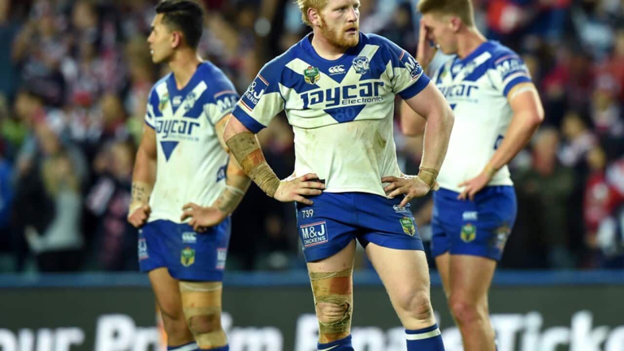 James Graham (centre), Timoteo Lafai and Tim Browne.