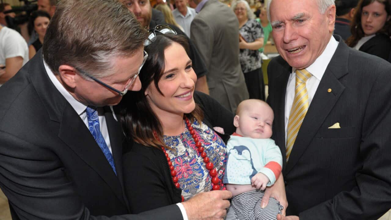 John Howard campaigns with Denis Napthine.