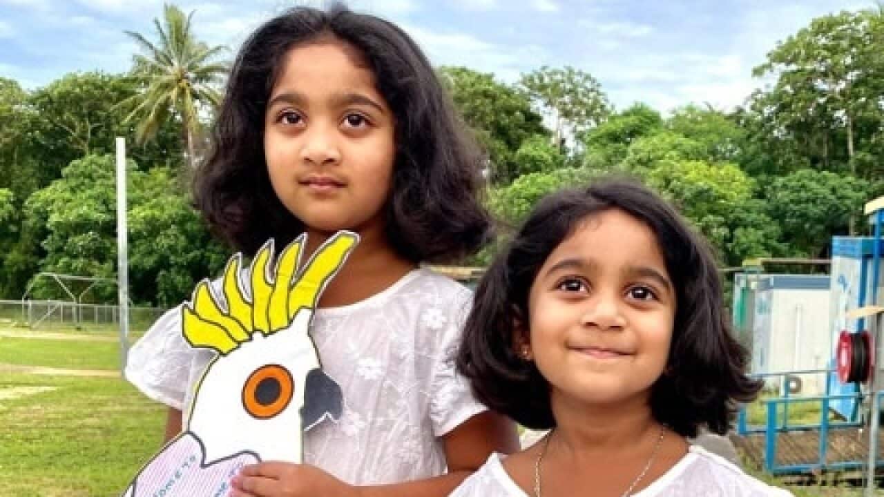 Australian-born Kopika, five, and Tharunicaa, three, are the only children still in Australian immigration detention.