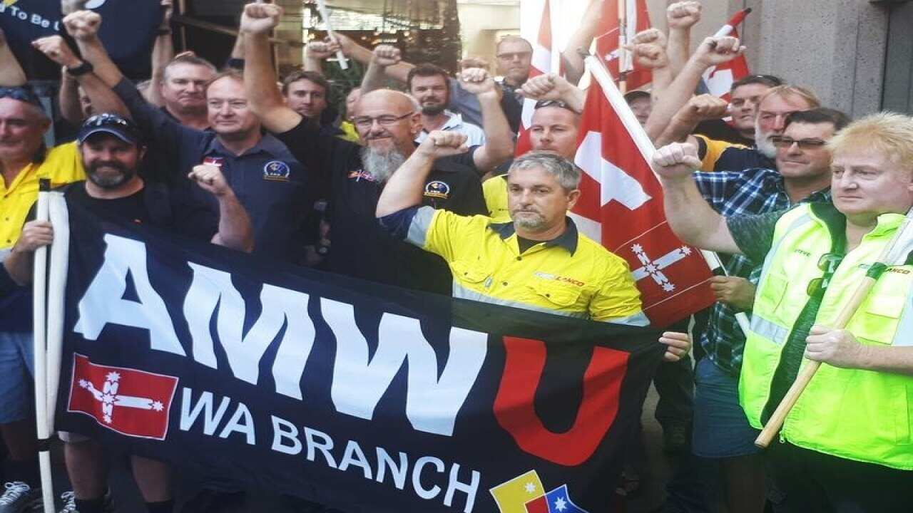 Australian Manufacturing Workers Union members from Griffin Coal mine