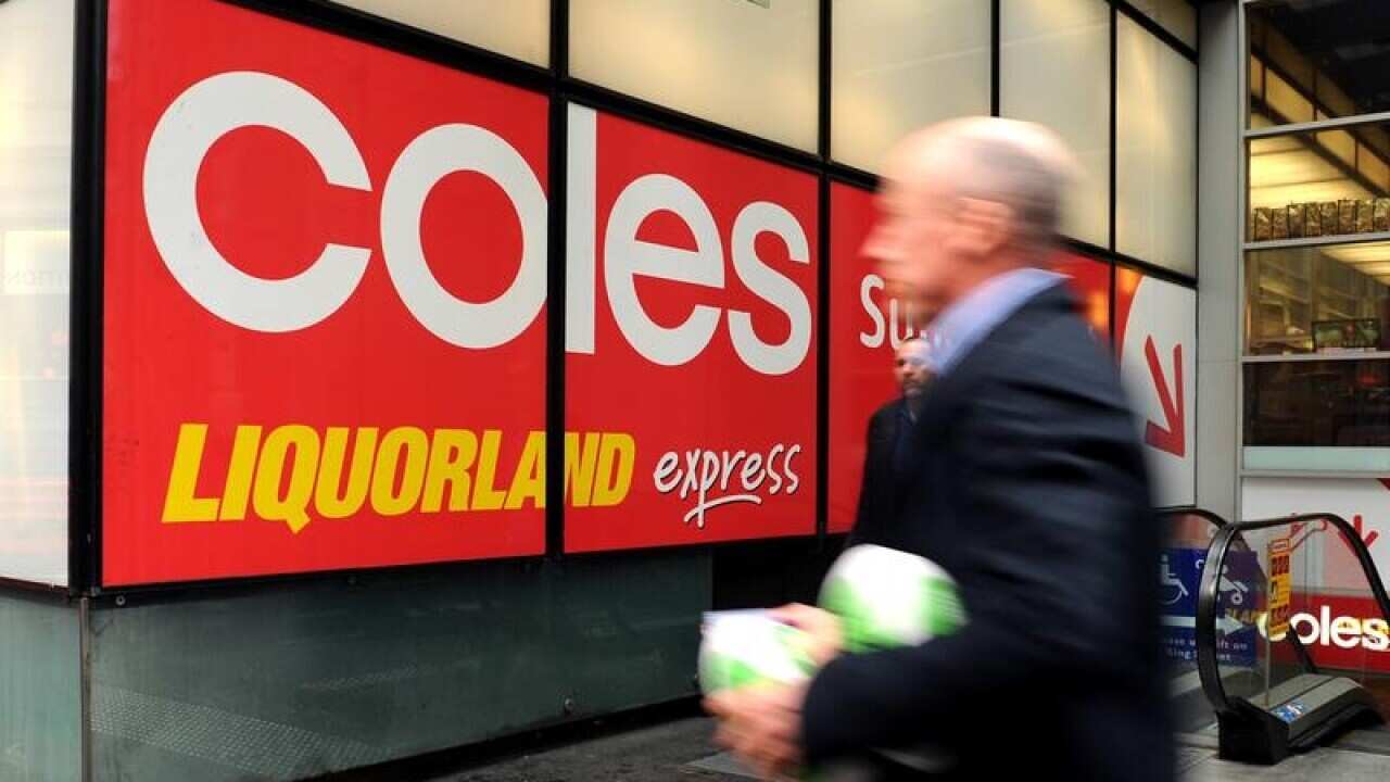 Coles supermarket signage