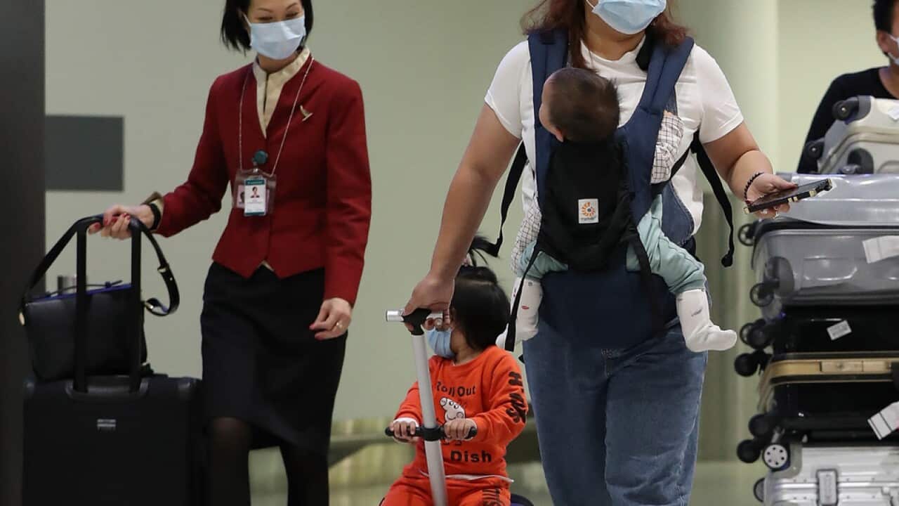Foreign nationals arrive at Perth airport