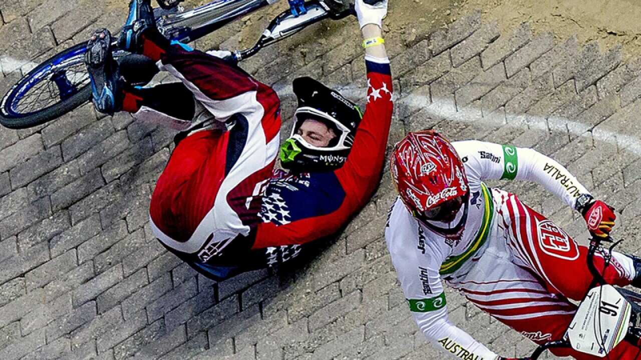 Connor Fields (L) and Sam Willoughby from Australia (R)