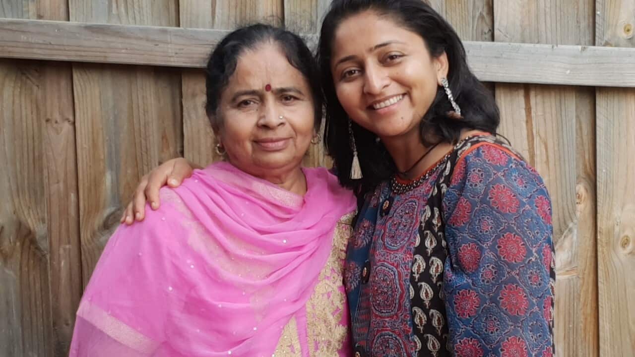 Vaibhavi with her mother
