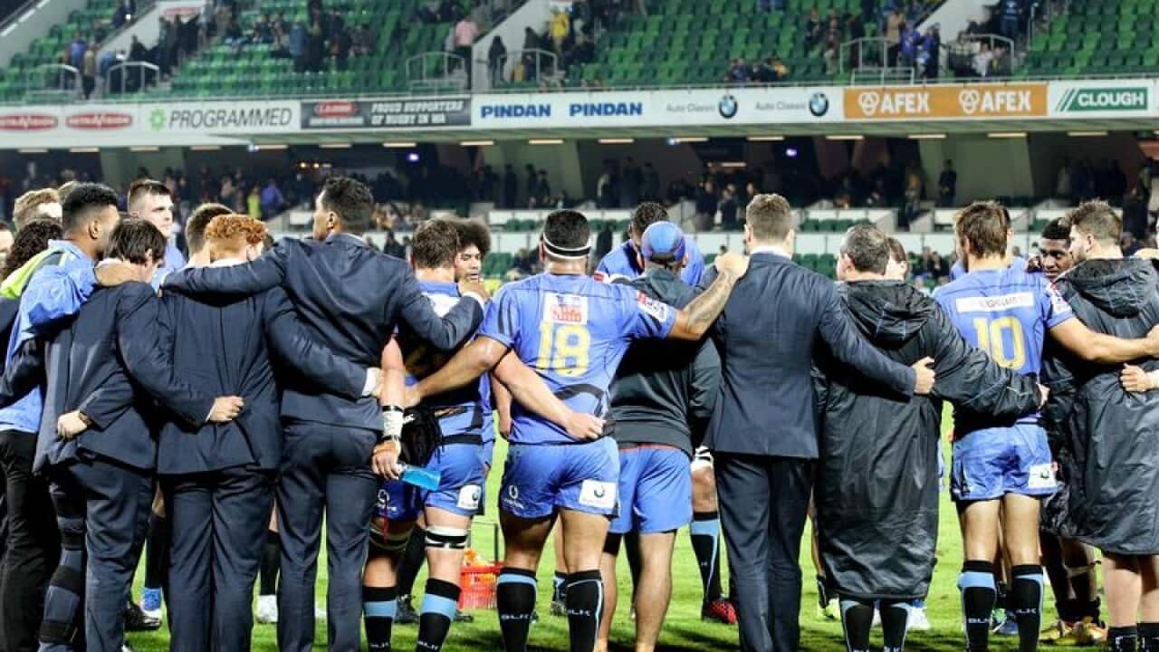 The Force huddle after losing.