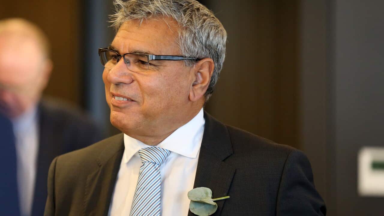 Warren Mundine, the head of the Prime Minister's Indigenous Advisory Council, attends the NAB's 2014 Reconciliation Action Plan launch in Sydney, Thursday, Feb. 20, 2014. (AAP Image/Nikki Short) NO ARCHIVING