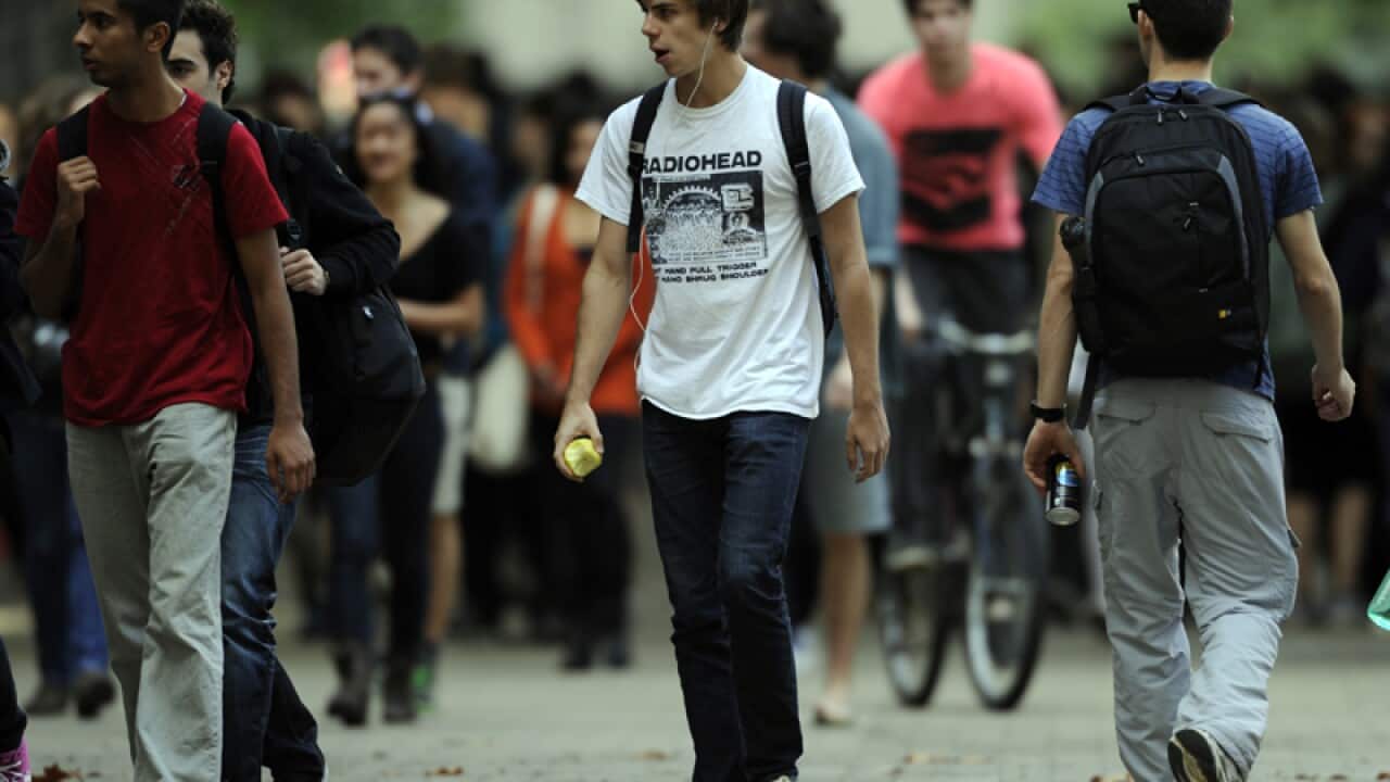 Tertiary students at the University of Melbourne