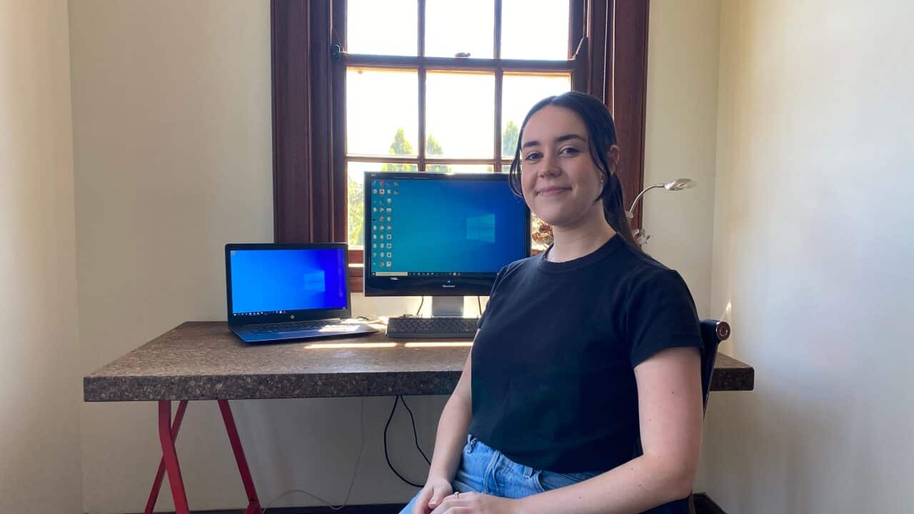 Ally Honan in her home office.