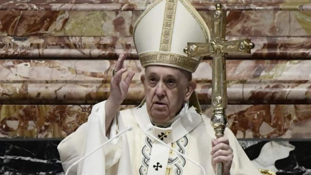 Pope Francis during Easter Mass in Rome