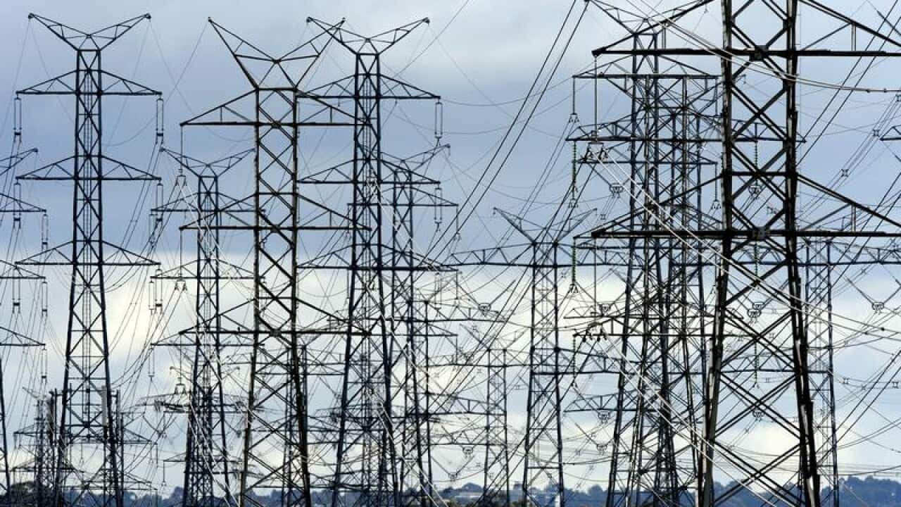 Generic photos of high voltage power lines in Melbourne.