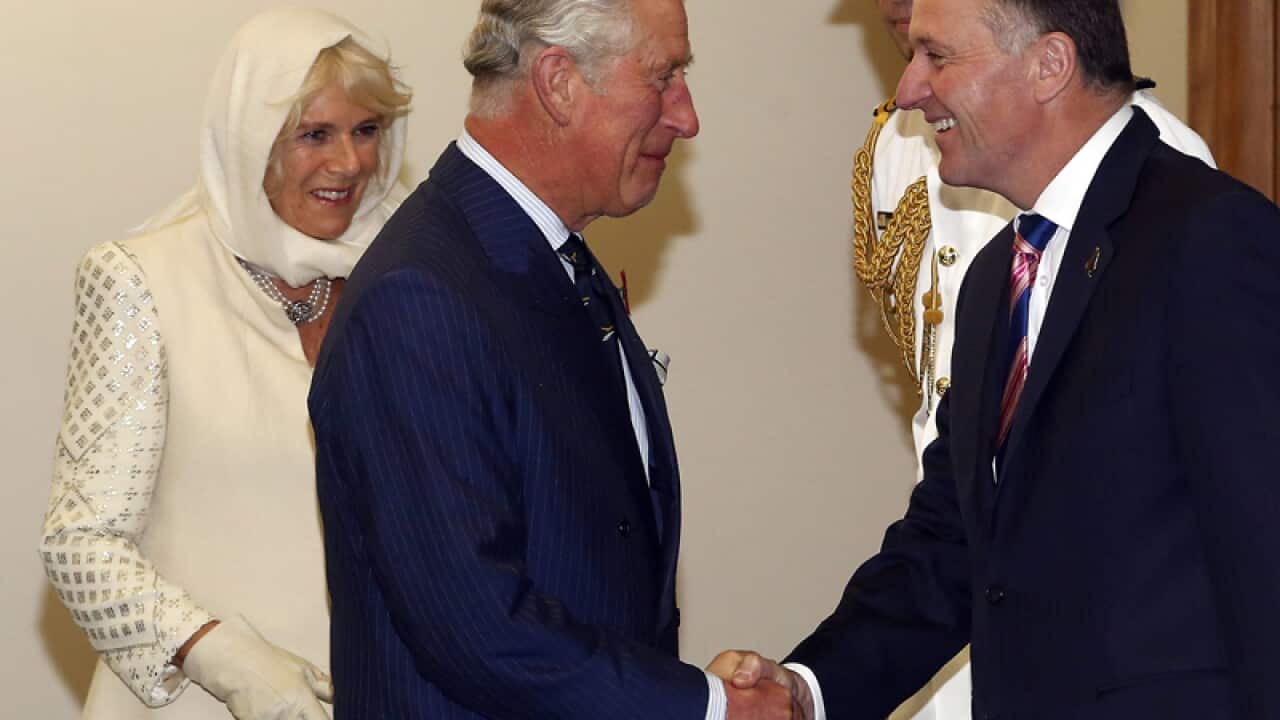 The Prince of Wales and the Duchess of Cornwall meet NZ PM John Key