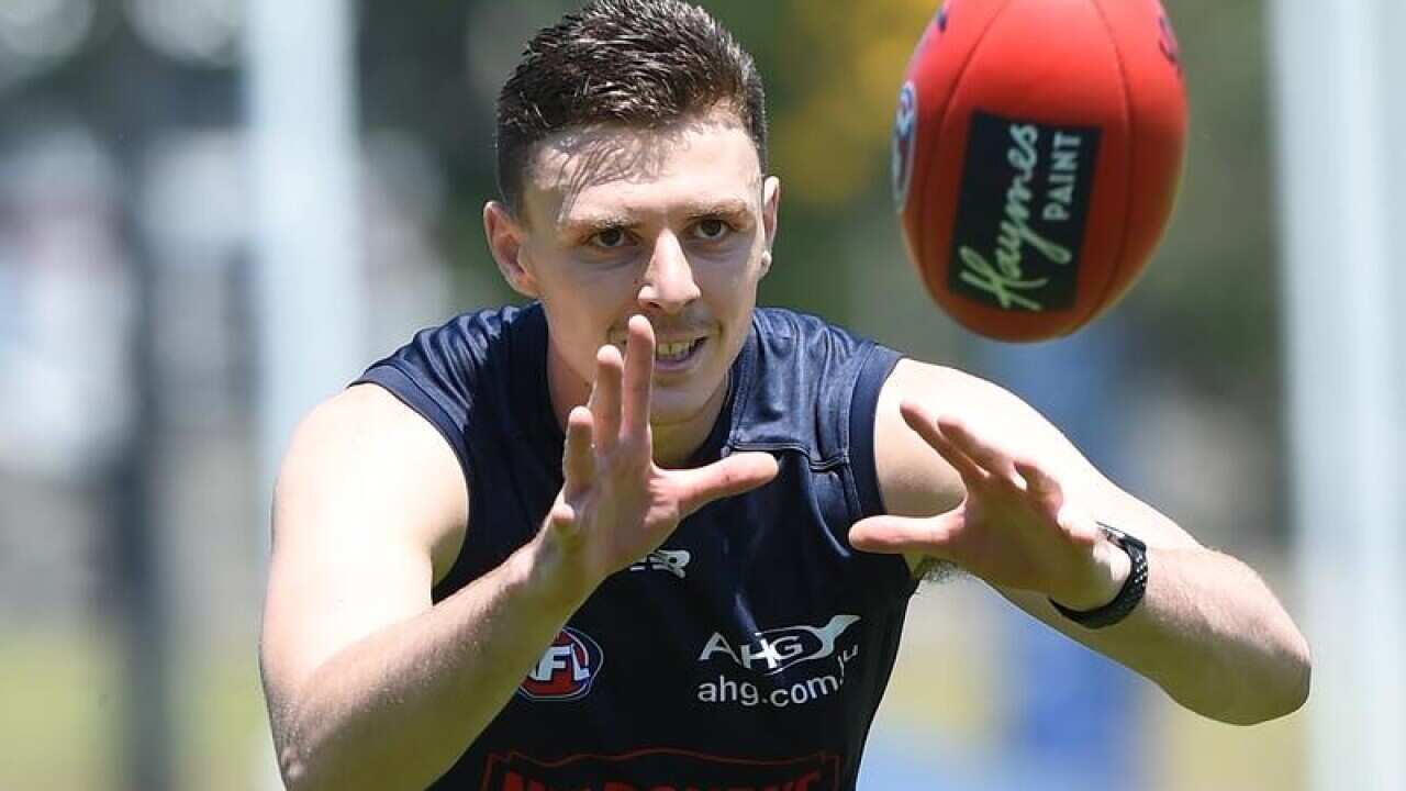 File image of Jake Lever during a Melbourne Demons training session.