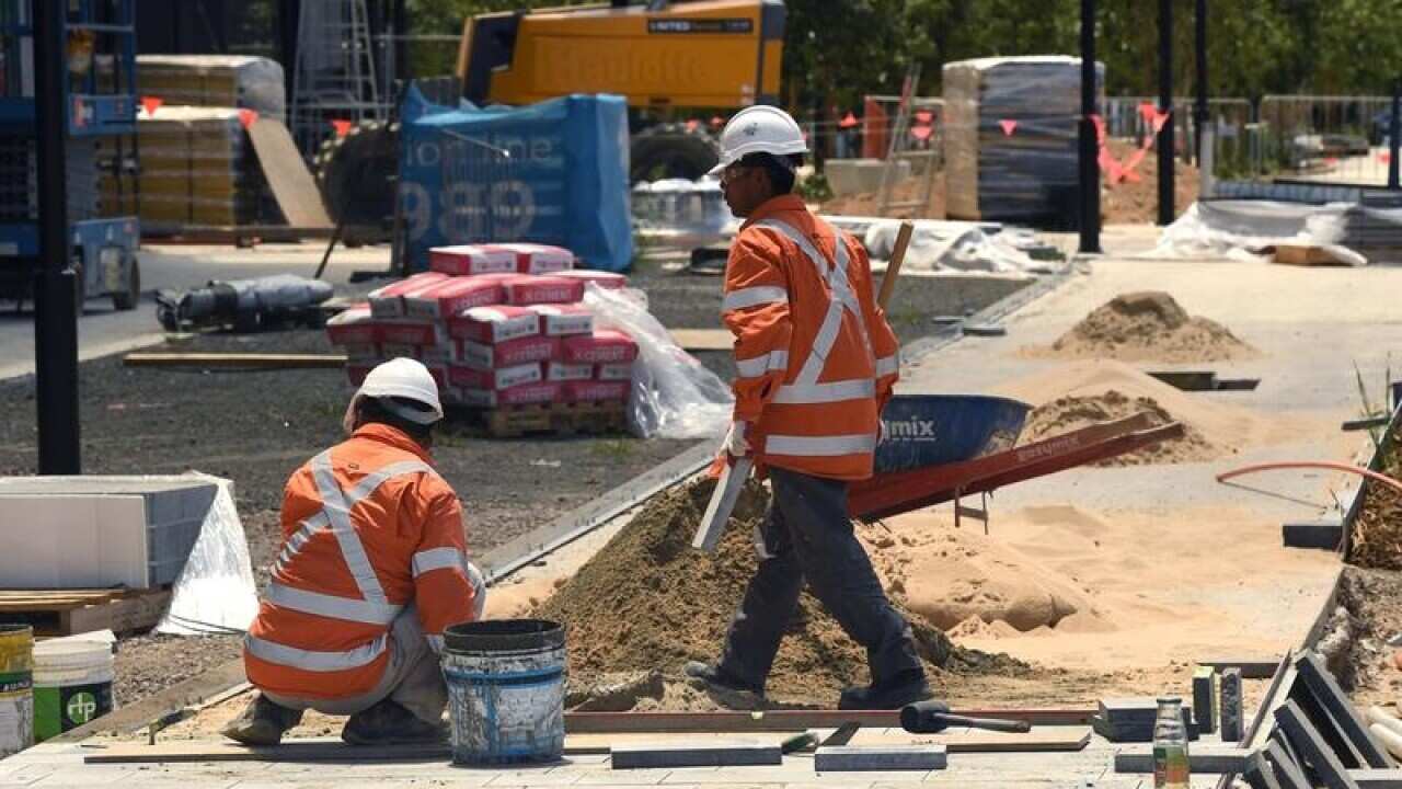 Construction work at the Kellyville Metro Station