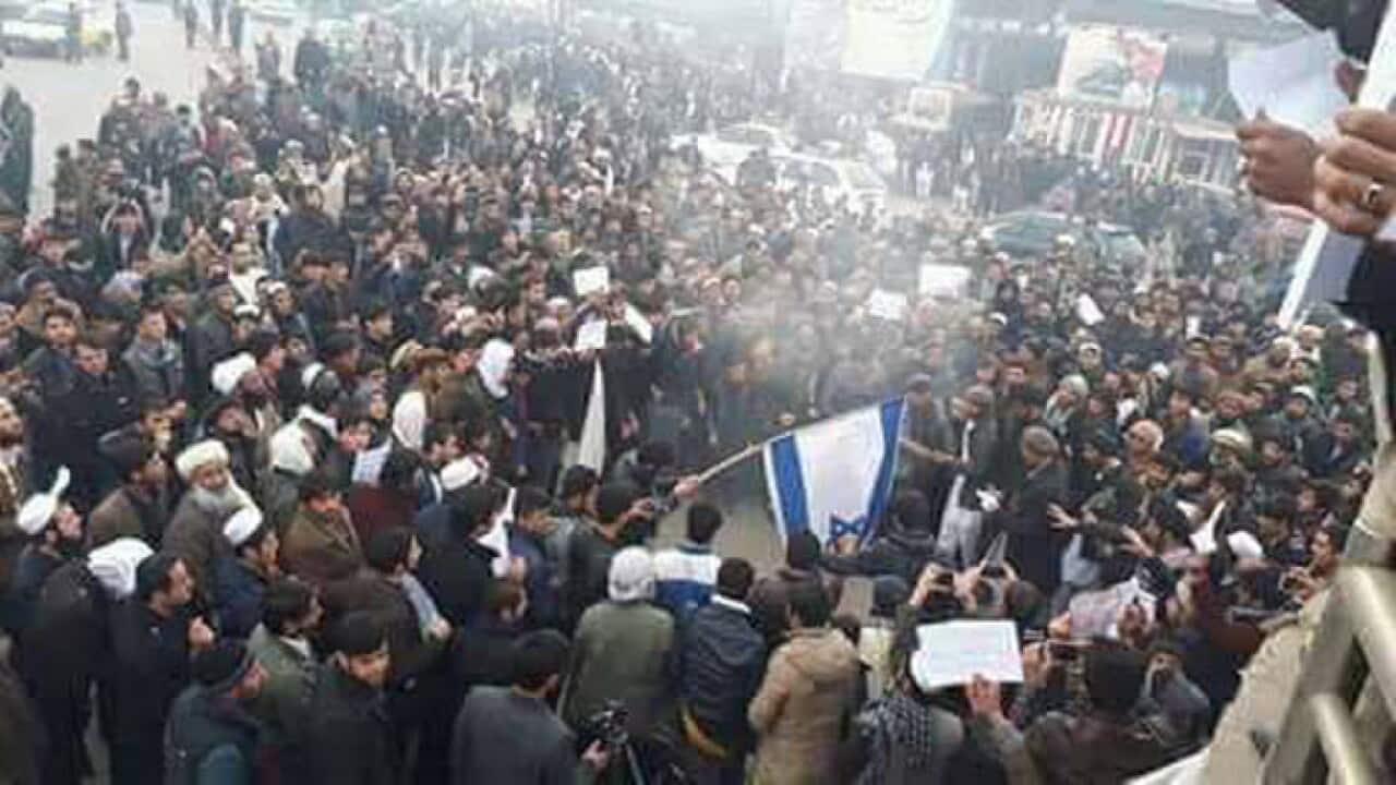 Protest in Afghanistan against the US recognition of Jerusalem as capital of Israel
