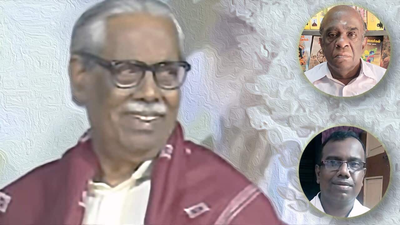 Mannar Mannan: 03 Nov 1928 – 06 Jul 2020. Inset, Chellappan Amarjothi (top), Dr. Paattazhakan