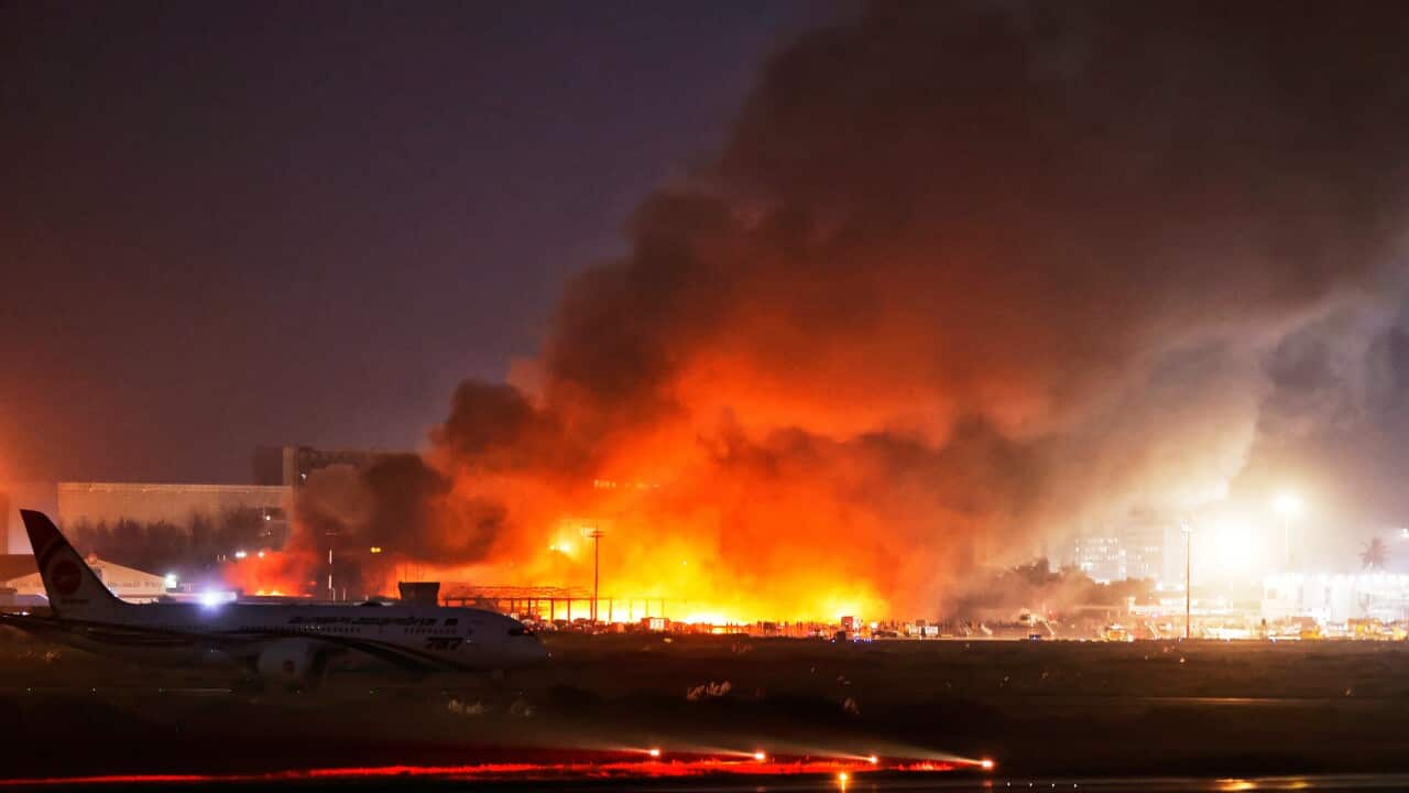 APTOPIX Bangladesh Airport Fire