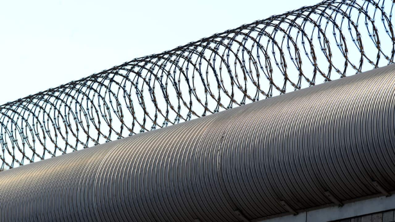A fence outside a Remand Centre