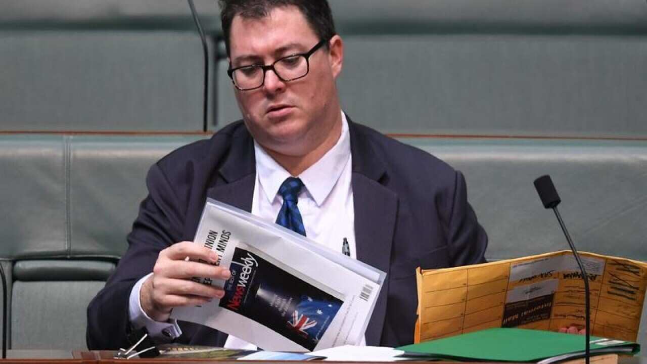 Nationals backbencher George Christensen during Question Time.