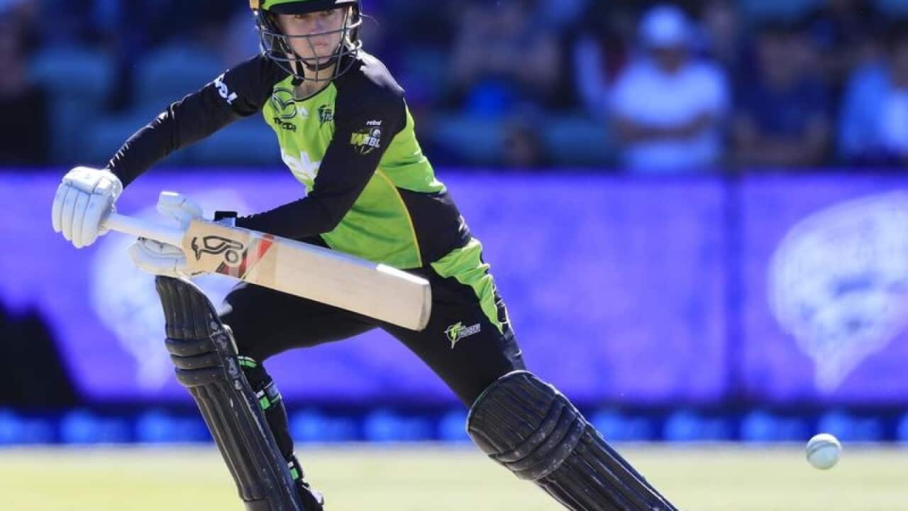 Rachael Haynes of the Thunder bats during the WBBL.