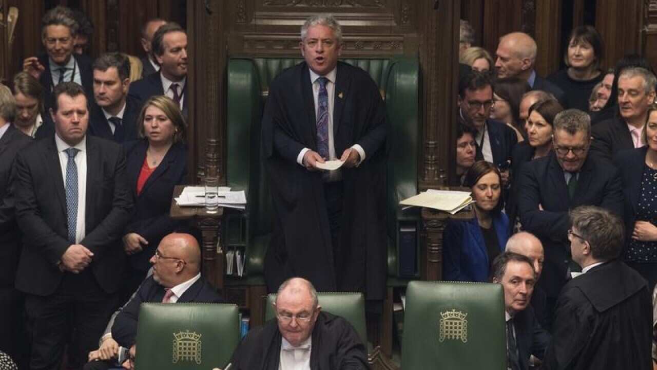 UK House of Commons Speaker John Bercow during the Brexit debate.
