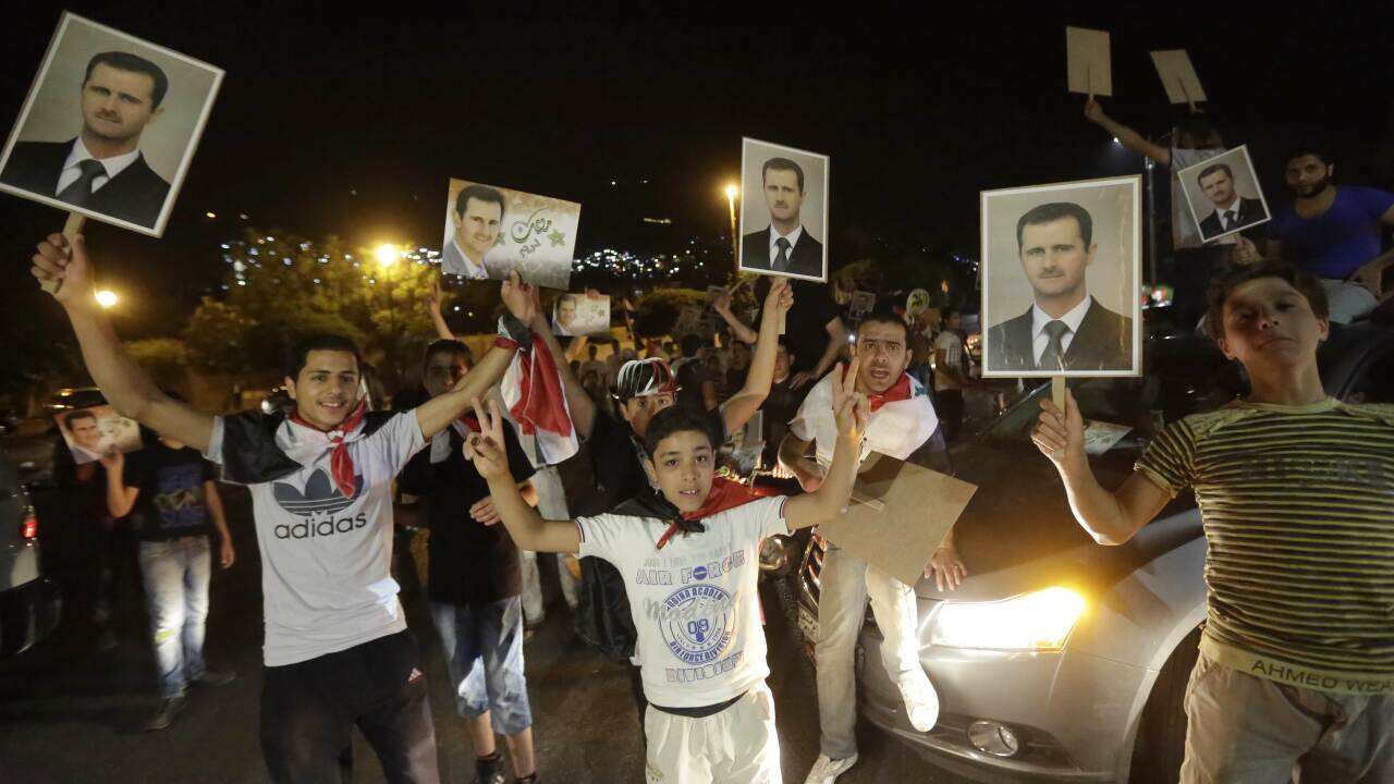 Celebrations in Damascus over the re-election of Bashar al-Assad - AAP-1.jpg