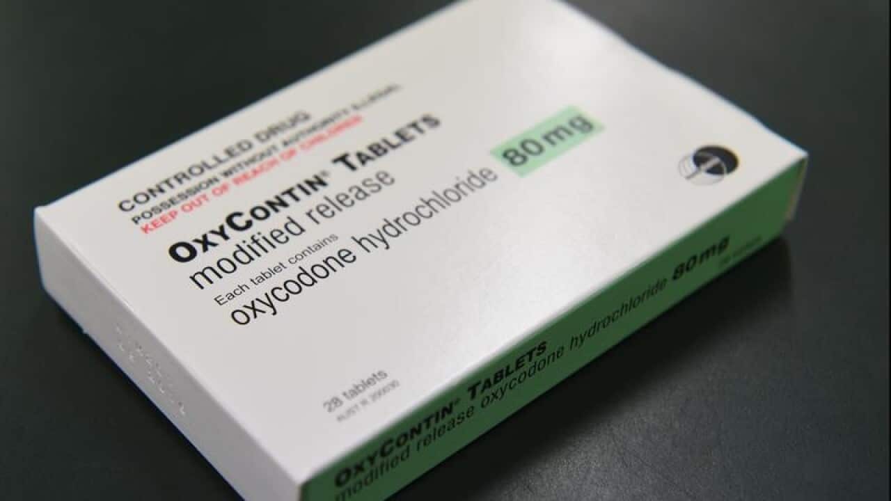 Box of Oxycontin tablets