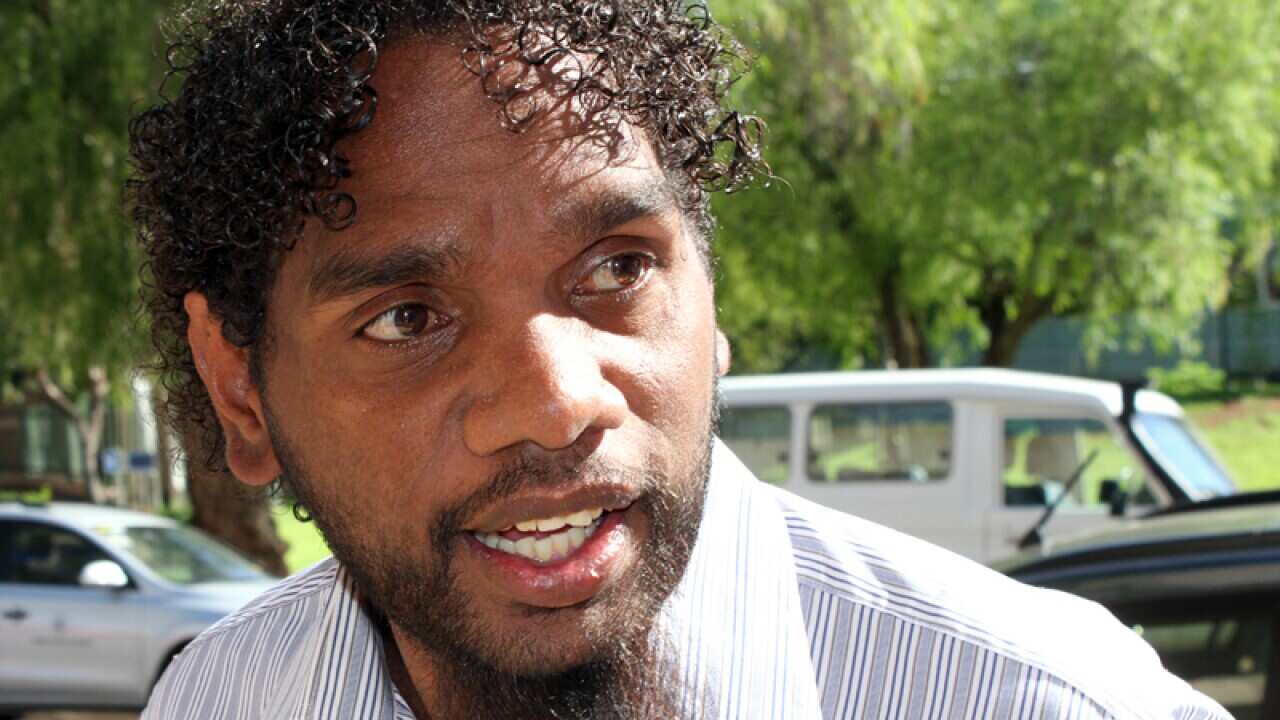 Former AFL footballer Liam Jurrah walks into the Supreme Court