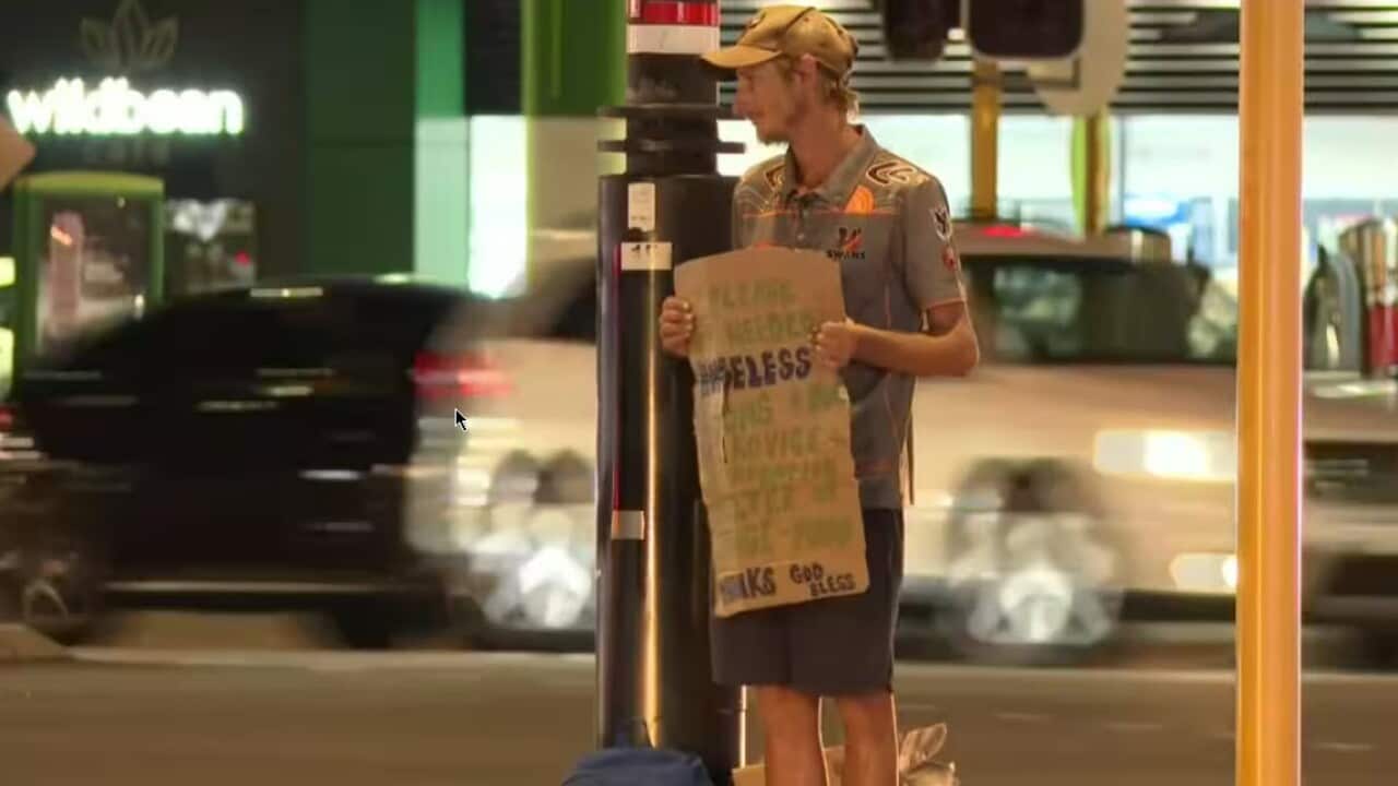 Brendon Wilhelmi has been forced to beg for help. Source: SBS News
