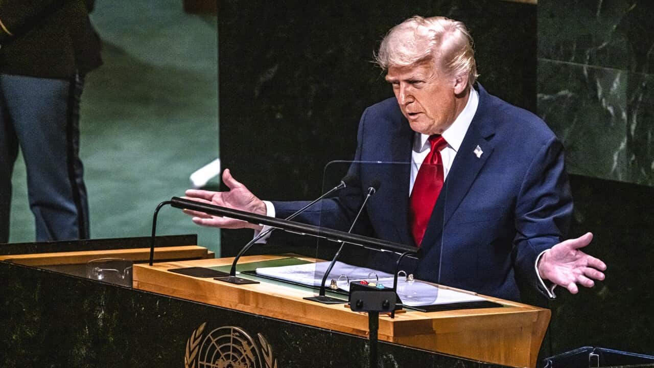President Donald Trump speaks at the UN General Assembly (AAP)