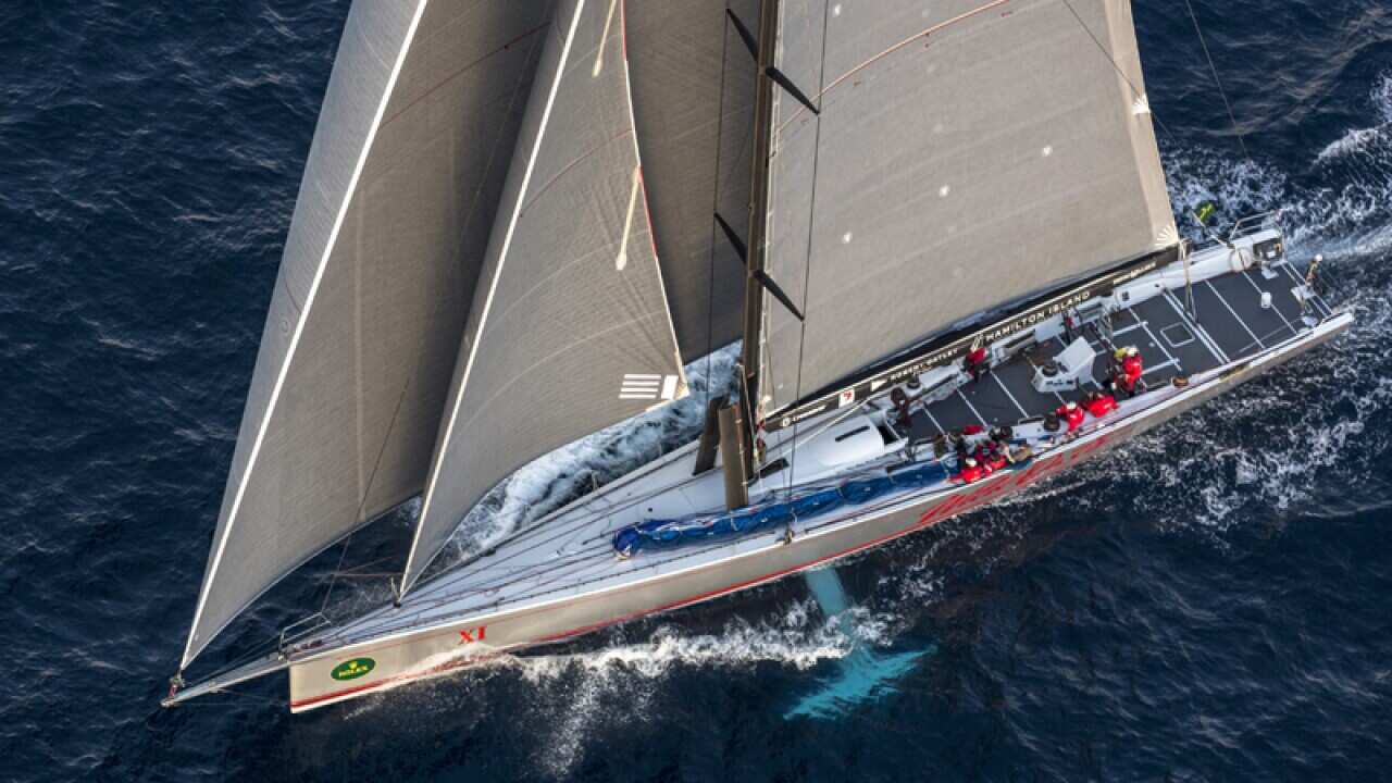 Wild Oats XI during the 2013 Sydney to Hobart yacht race