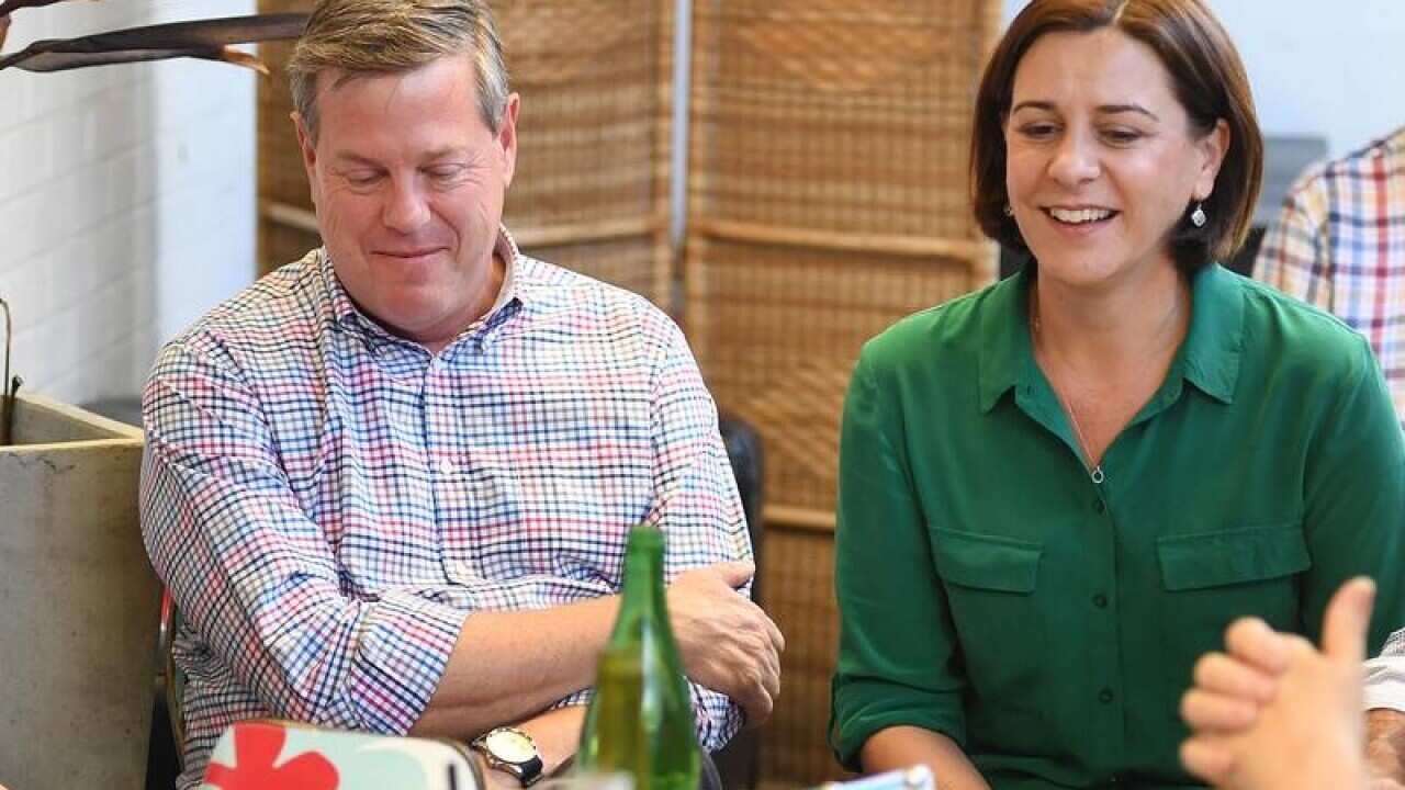 Queensland LNP Tim Nicholls and his deputy Deb Frecklington.