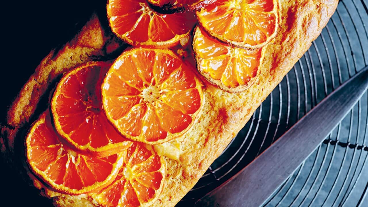 Mandarin & bay leaf olive loaf