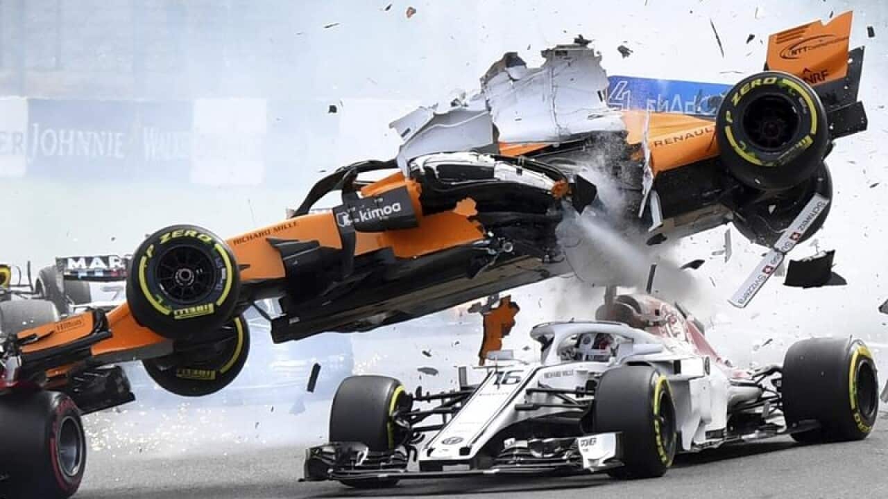 Fernando Alonso's Belgian Grand Prix crash