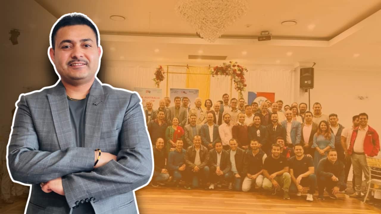 Shiva Banjara (L) is the spokesperson for the Greater Sydney Nepalese Multicultural Centre.