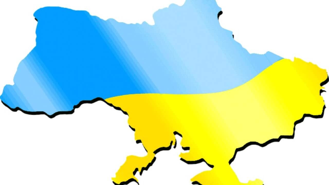 Map of Ukraine.