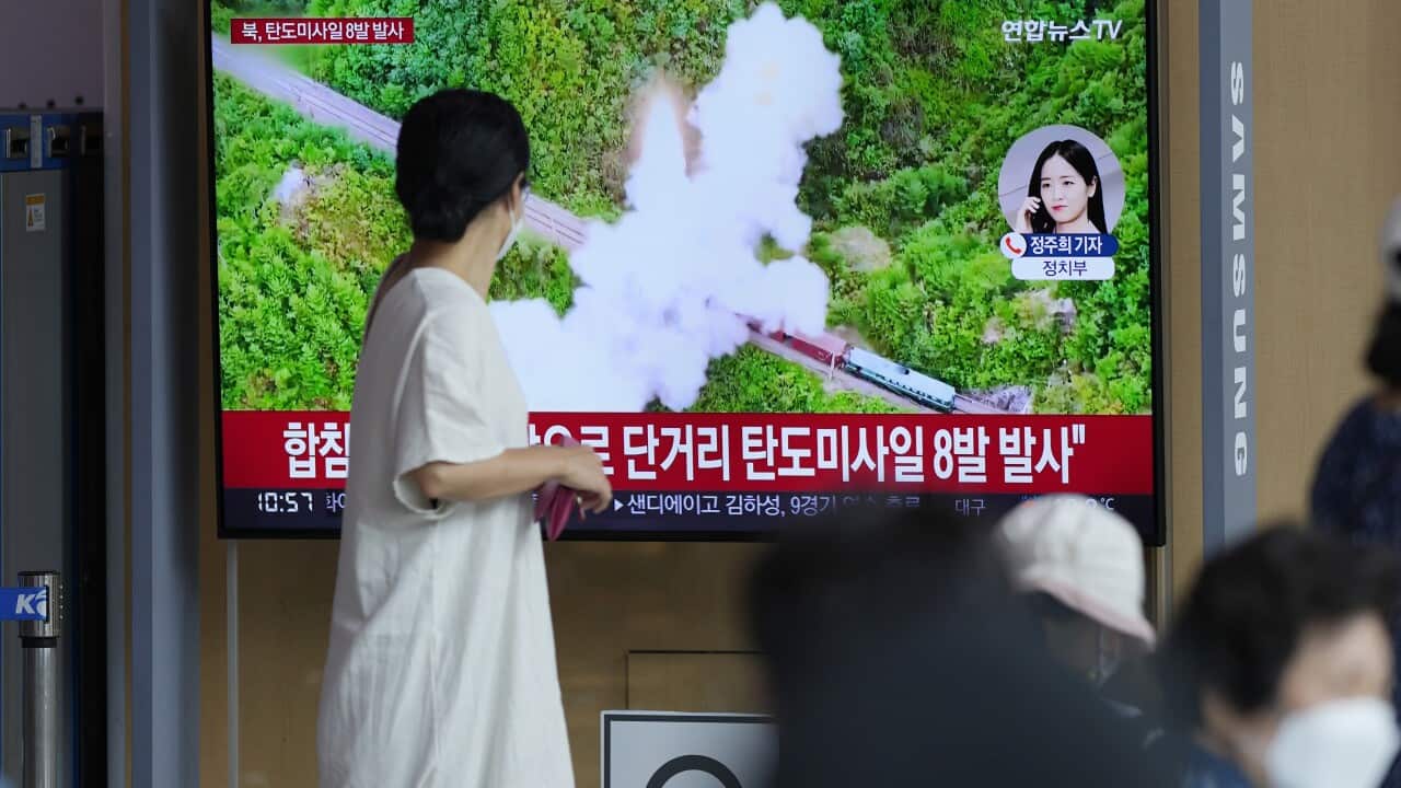 South Korea and the US fired eight missiles into the sea in response to North Korea’s launch of short-range ballistic missiles