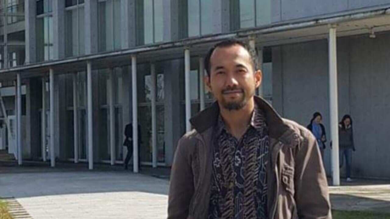 Fritz Ahmad Nuzir in front of the campus at the University of Kitakyushu, Japan – 31 Oct 2018.